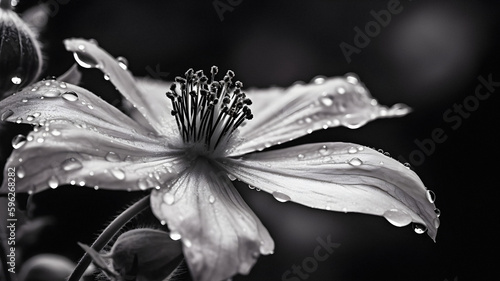 Chrysantheme flower on a black background