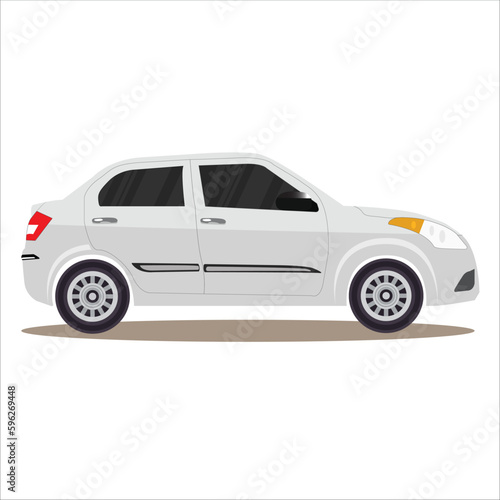 car isolated on white vector illustration