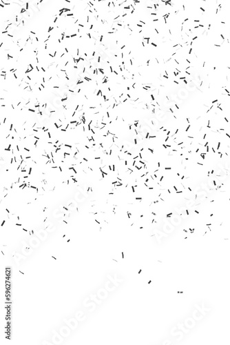 Silver confetti background. Isolated, cut out. 3d rendering