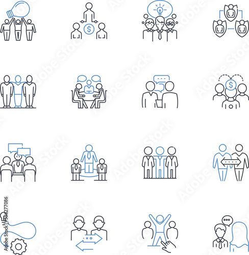 Trade labor line icons collection. Apprenticeship, Electrician, Carpenter, Plumber, Welder, Masonry, Plumbing vector and linear illustration. Ironworker,Roofing,Painting outline signs Generative AI
