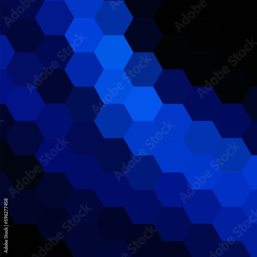 Abstract vector background. Mosaic. polygonal style. Blue hexagons. Template for presentation, advertising, banner, cover. eps 10