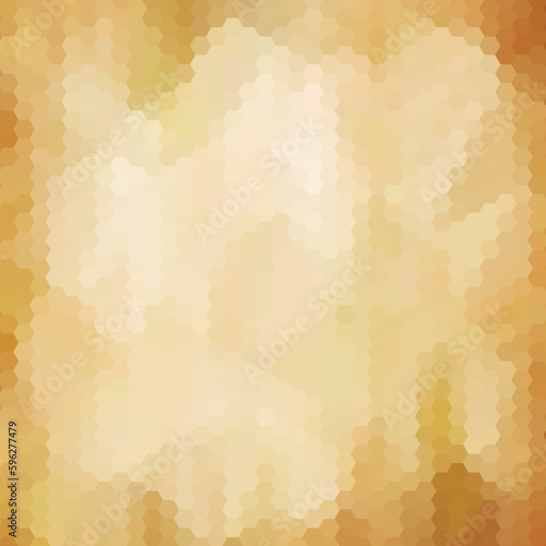 Abstract vector background. Mosaic. polygonal style. Golden hexagons. Template for presentation, advertising, banner, cover. eps 10