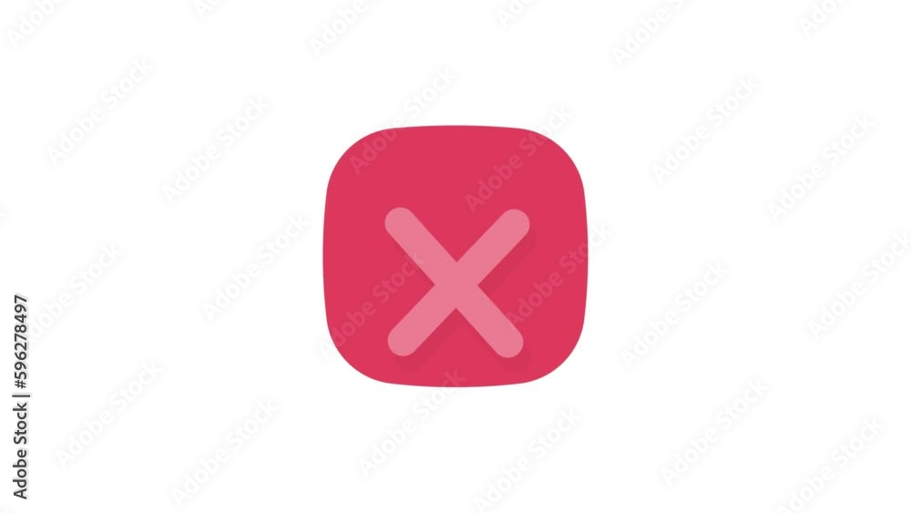 Simple motion graphics of wrong and correct symbols. for accepting or rejecting something Simple motion graphics of wrong and correct symbols. for accepting or rejecting something