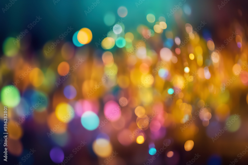 Abstract lights blur bokeh background. generative ai. Luxury colorful bokeh background