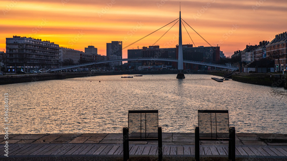 Le Havre, au lever du soleil.