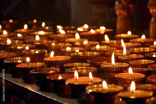 Concept of indian festival diwali. Generative AI.