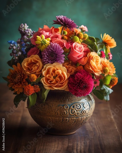 A Bright and Rustic Bouquet © Umer