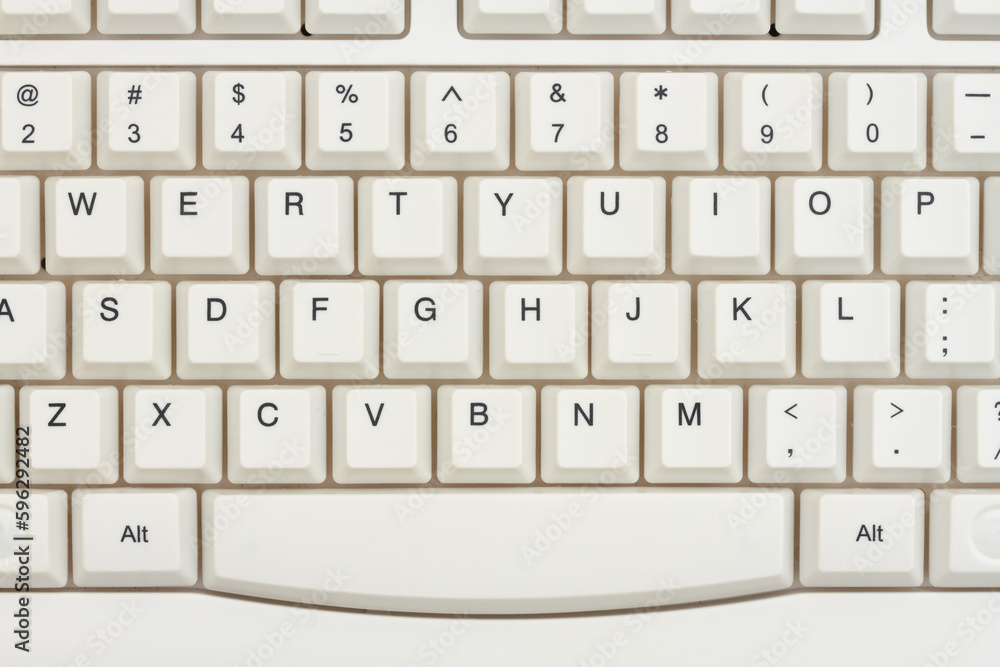 Closeup of full sized gray keyboard Closeup of full sized gray keyboard