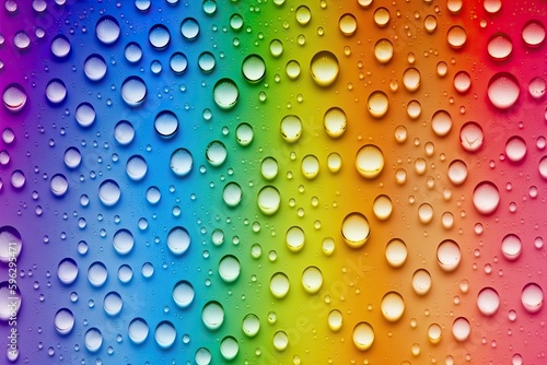 colorful background with water droplets. Generative AI