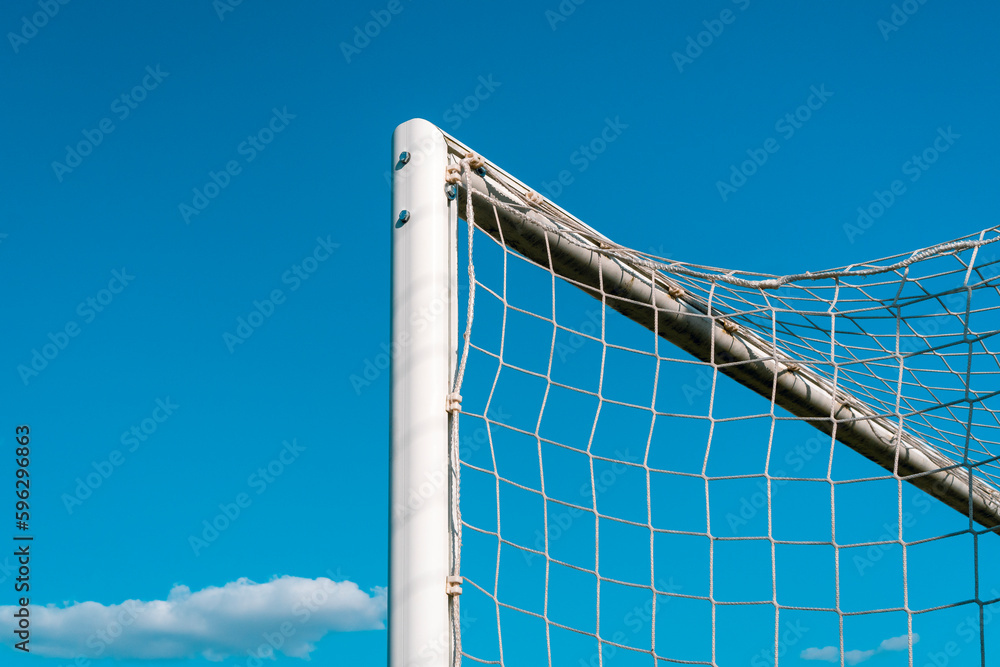Top left corner of a football goal