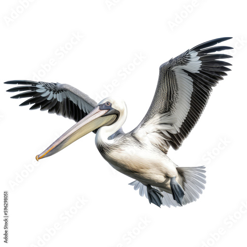 pelican isolated on white background