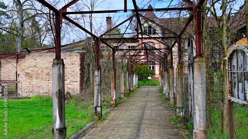 Abandoned historical building in Germany hospital horror scene creepy location CORRIDOR