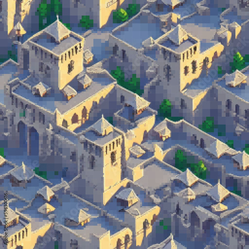 Medieval fortress. Seamless...