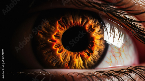 Close-up of Human Eye with Focused Pupil. © paul