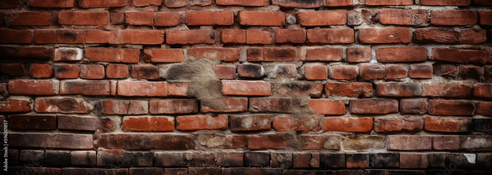 Fototapeta premium a close up of a brick wall. Generative Ai