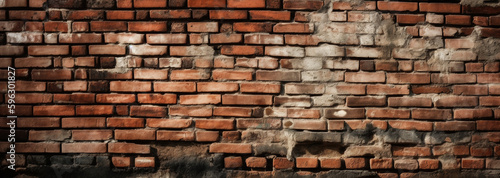 old brick wall. Generative Ai