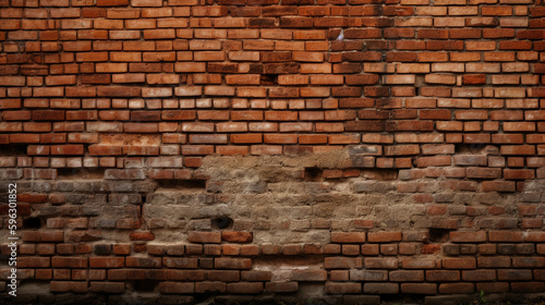 old brick wall background. Generative Ai
