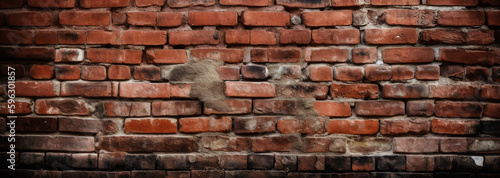 a close up of a brick wall. Generative Ai