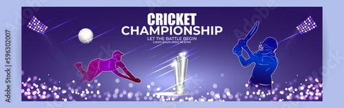 Vector illustration of T-20 Cricket Tournament 2023 social media story feed mockup template