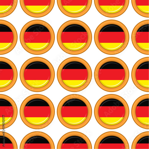 Free Download Pattern cookie with flag country Germany in tasty biscuit - GFXLoad