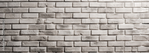 close-up of a white brick wall. Generative Ai