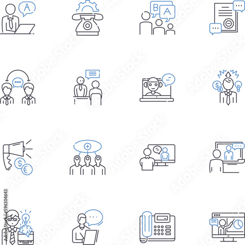 Expression line icons collection. Emotion, Communication, Language, Articulation, T, Gestures, Creativity vector and linear illustration. Voice,Sentiment,Inflection outline signs set
