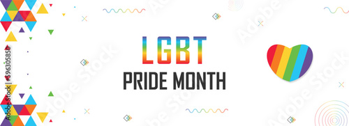 LGBT pride month, support people to gain equal rights, lgbtq campaign banner, human unity of different races, Stop racism, lesbian, gay, bisexual, and transgender community 