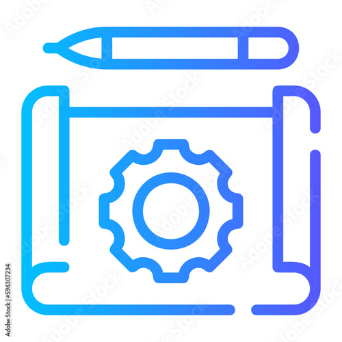 blueprint gradient icon