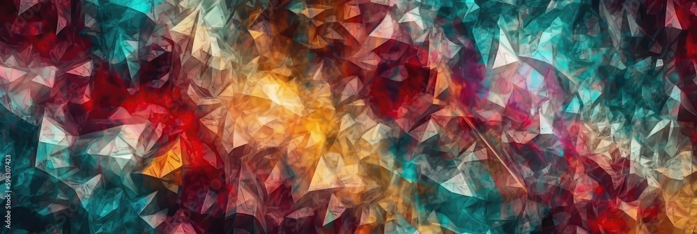 An Image Of A Colorful, Crystalline Structure Background. Generative AI