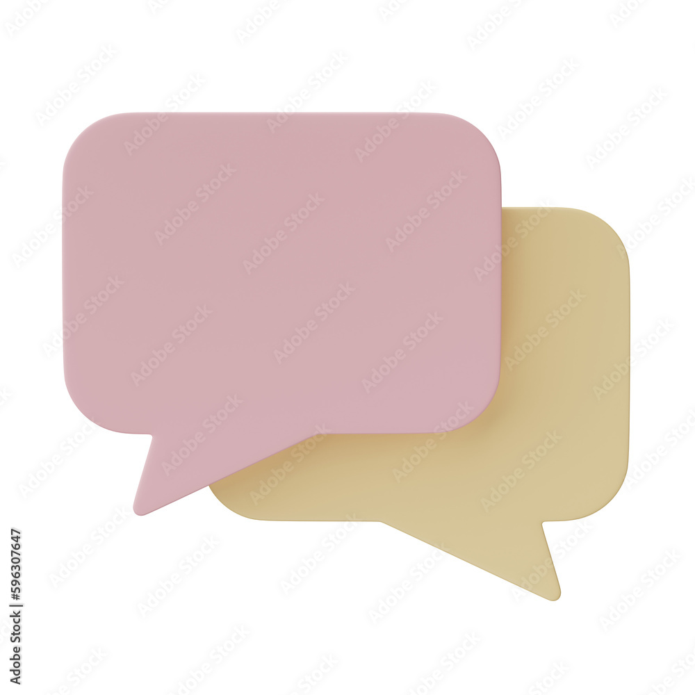 3D render, Speech bubble talk isolated on transparent background, png file format. 3D render, Speech bubble talk isolated on transparent background, png file format.