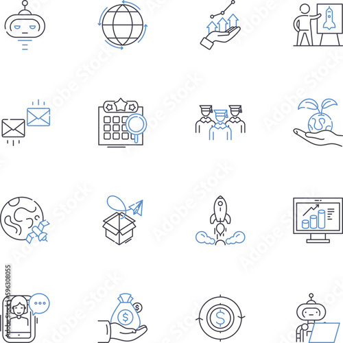 Renewal line icons collection. Refreshment, Restoration, Rejuvenation, Refresh, Rebirth, Revitalization, Resurgence vector and linear illustration. Improving,Transformation,Reinstatement outline signs
