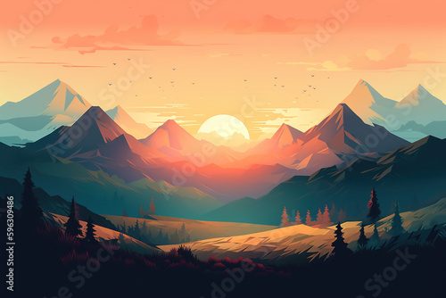 sunrise in the mountains © duasembilan
