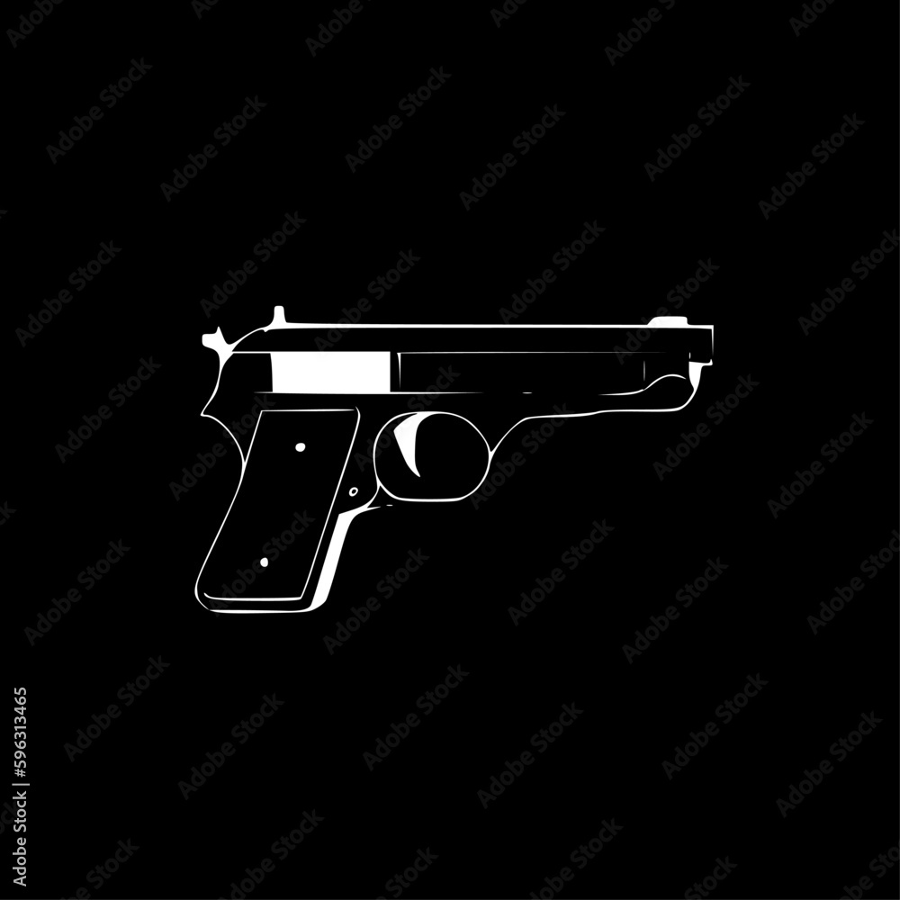 Gun | Minimalist and Simple Silhouette - Vector illustration Gun | Minimalist and Simple Silhouette - Vector illustration