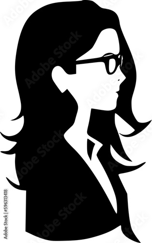 Girl Boss - Minimalist and Flat Logo - Vector illustration