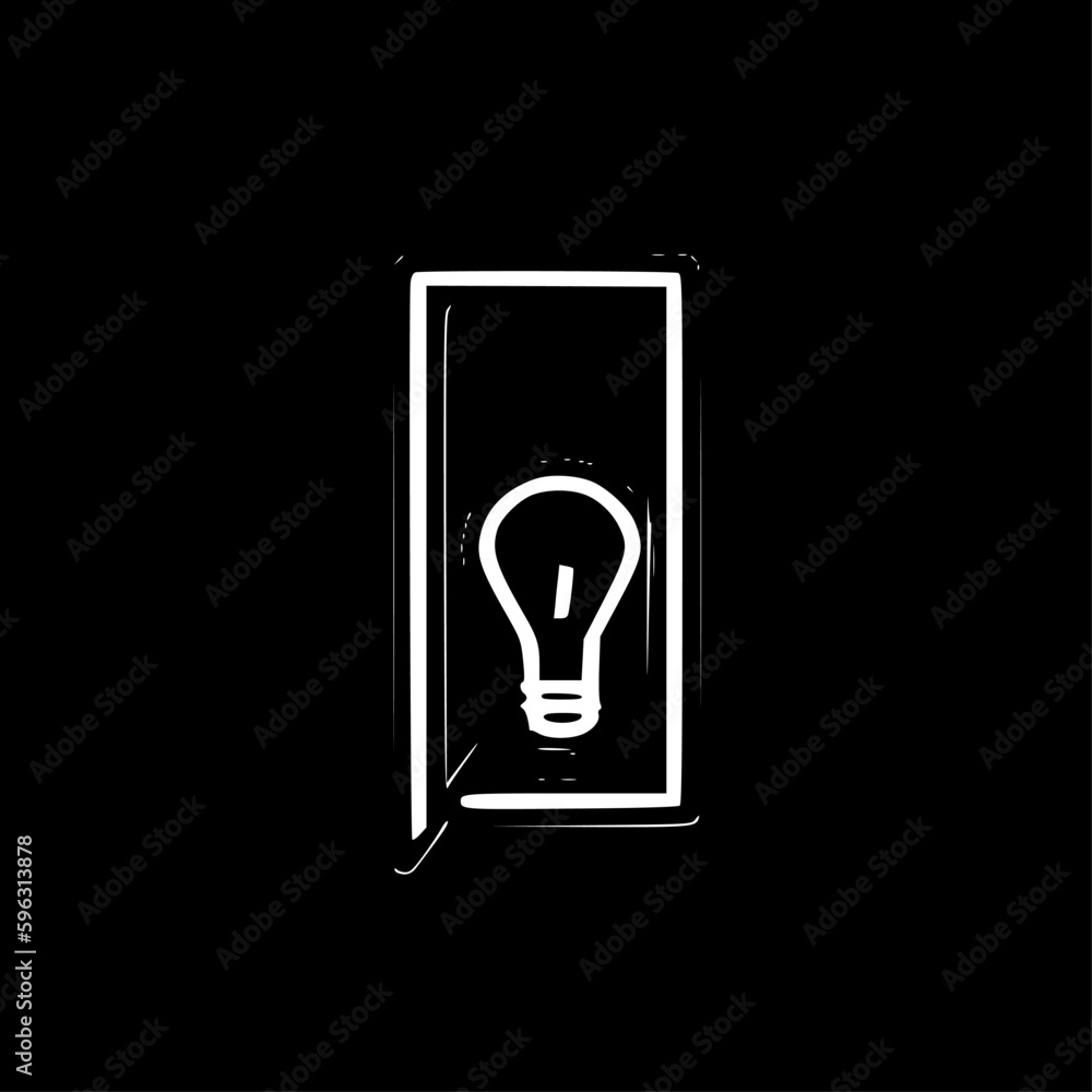 Neon | Black and White Vector illustration Neon | Black and White Vector illustration