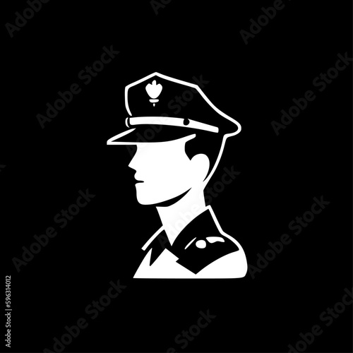 Police | Minimalist and Simple Silhouette - Vector illustration