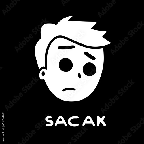 Sarcasm - Minimalist and Flat Logo - Vector illustration
