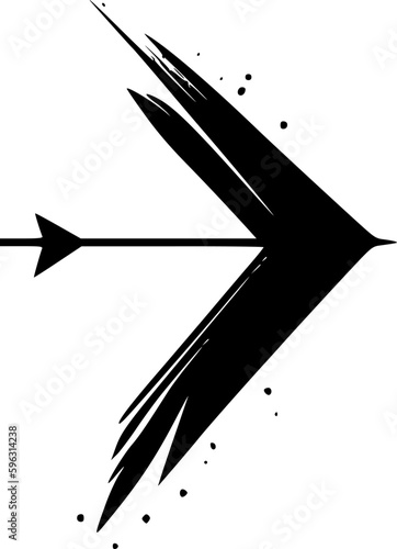 Arrow | Black and White Vector illustration