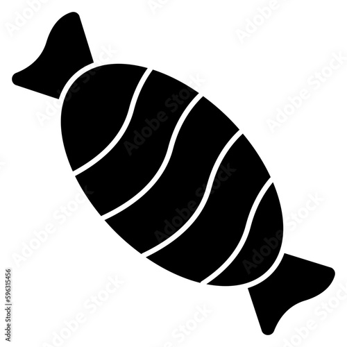 A unique design icon of wrapped toffee 