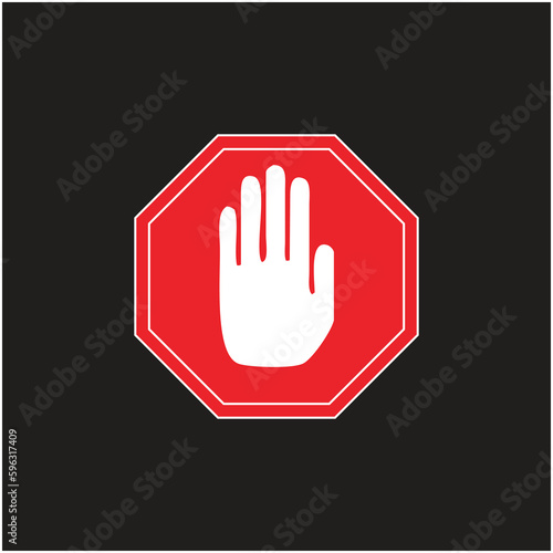Stop Face Mask Must Be Worn or No Face Mask No Entry Sign. Vector Image.