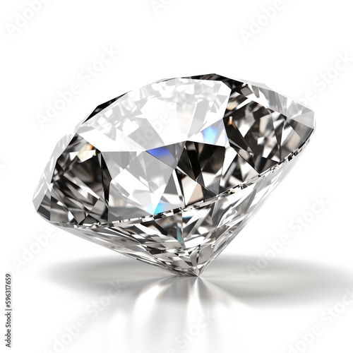 diamond on a transparent background with a shadow