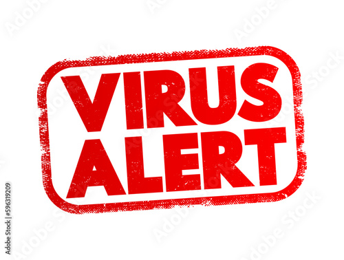 Virus Alert text stamp, concept background