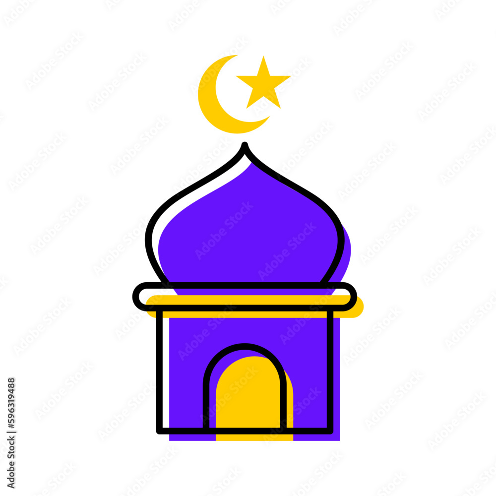 mosque dome building islamic icon button vector illustration mosque dome building islamic icon button vector illustration