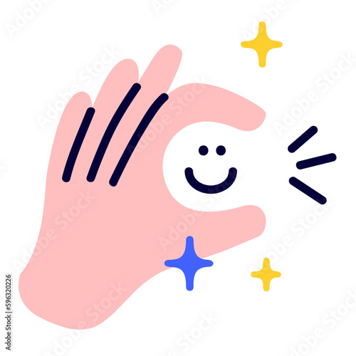 Ok smile hand