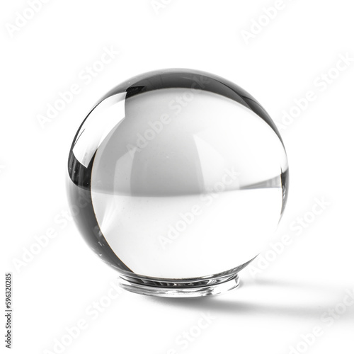 crystal ball on white background photo