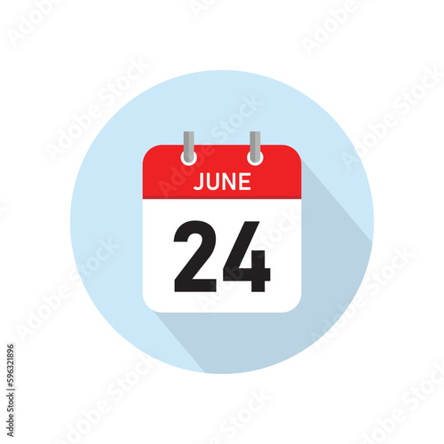 June 24 Concept Design. Vector Illustration.	

