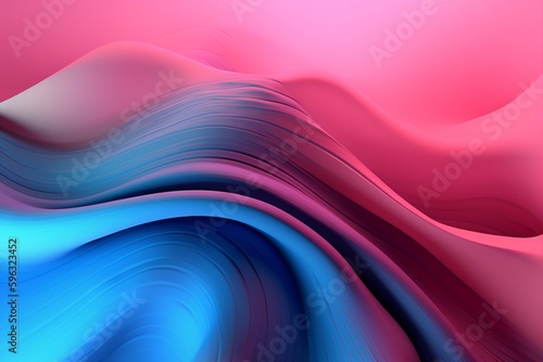 background design wavy curve color backdrop futuristic blank abstract shape pink banner line. Generative AI.