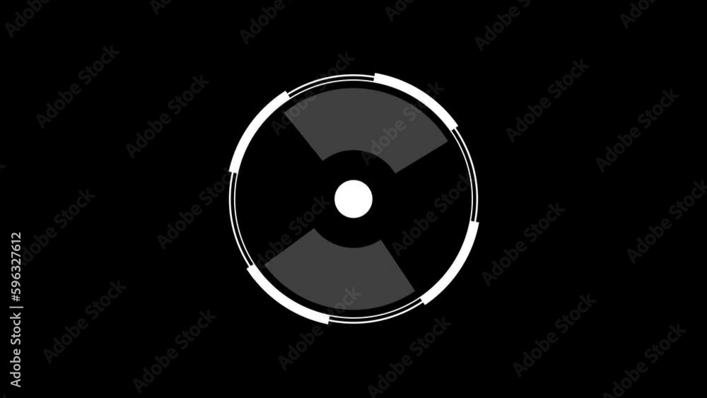 White HUD element User interface on isolated black background. Target searching scope and scanning element theme. Digital UI and Sci-fi circular. 4K motion graphic footage video White HUD element User interface on isolated black background. Target searching scope and scanning element theme. Digital UI and Sci-fi circular. 4K motion graphic footage video