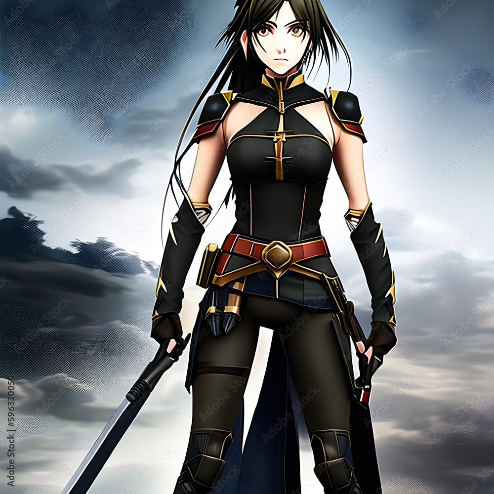 Obraz premium female warrior portrait