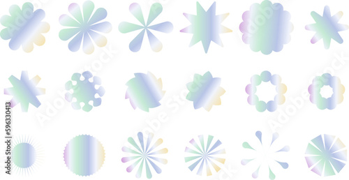 Geometric wireframe shapes on a transparent background. Abstract backgrounds, patterns, cyberpunk elements in trendy psychedelic rave style. Retro futuristic 00s Y2k aesthetic.